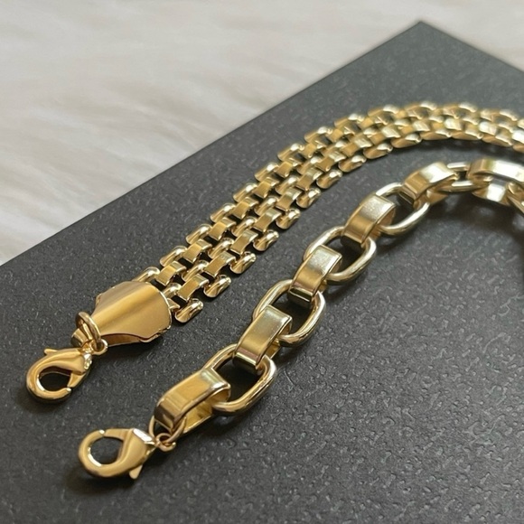 18K Gold Plated Over Brass Watch Band Link
Bracelet Bundle NWOT - Picture 5 of 8